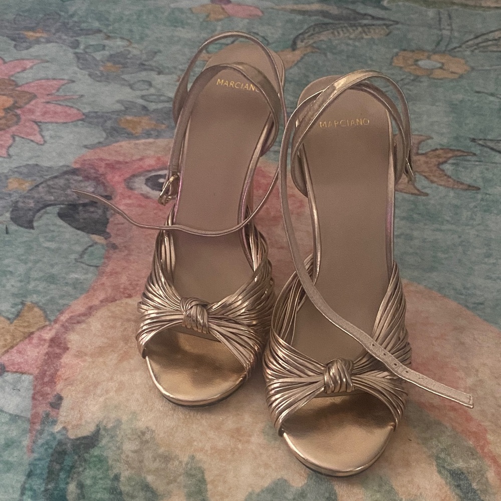 Marciano Rose Gold Strappy Heels size 7